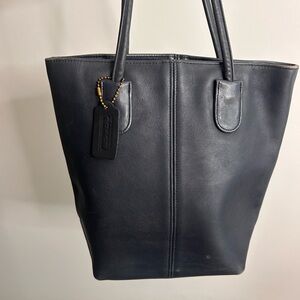 Coach Light Mist Blue Leather Vintage Lunch Tote Bag 4068